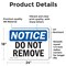 Signmission Do Not Remove, 24 in W x Rectangle, Vinyl Decal OS-2PACK-NS-D-1824-L-11351 - alternate 4